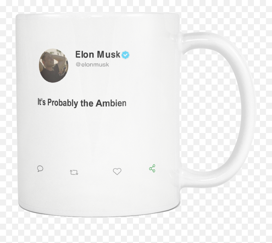 Download Hd Elon Musk Ambien Mug - Mug Transparent Png Image Emoji,Elon Musk Png