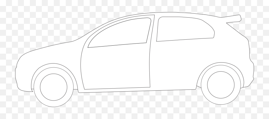 Shape Clipart Car - Car White Outline Png Emoji,Clipart Car