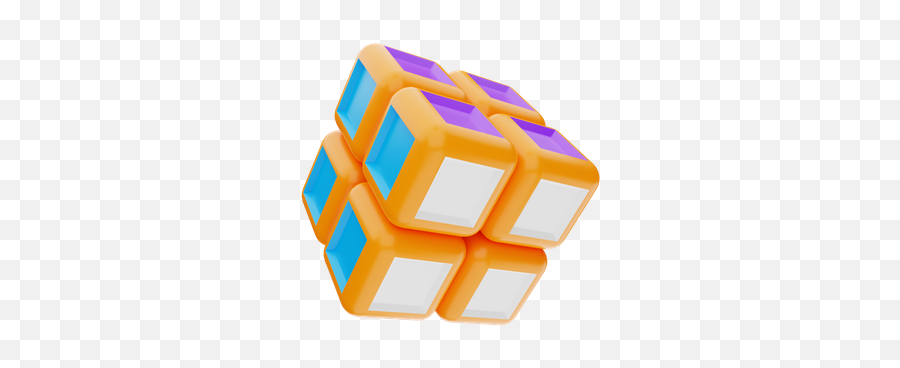 Premium Rubiku0027s Cube 3d Illustration Download In Png Obj Emoji,Rubik Cube Logo