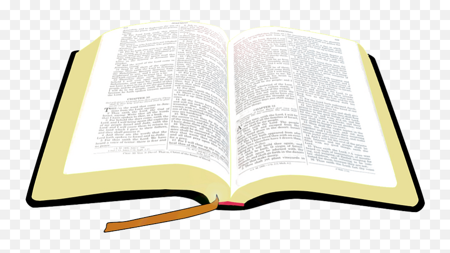 Open Bible Clipart - Horizontal Emoji,Bible Clipart
