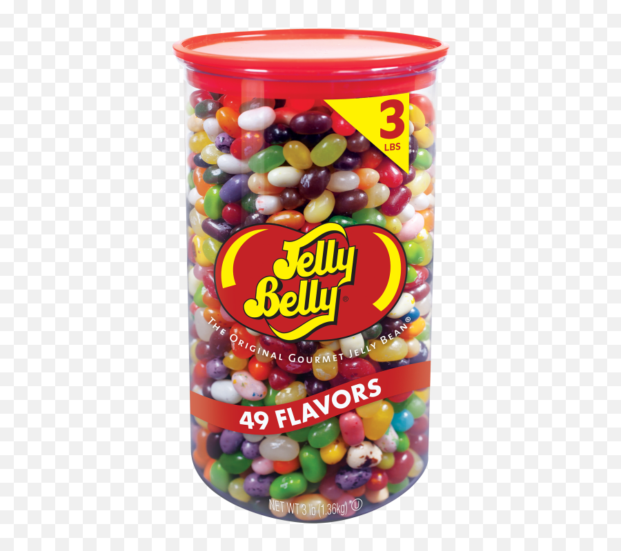 Jelly Belly 3 - Pound Canister 49 Assorted Jelly Bean Flavors Jelly Belly Emoji,Jelly Belly Logo