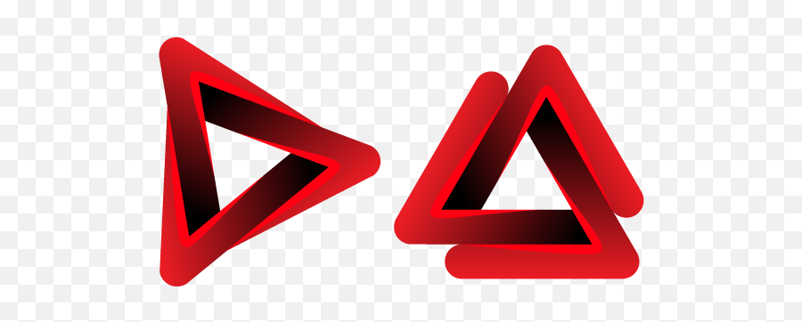 Red Penrose Triangle Cursor U2013 Custom Cursor - Dot Emoji,Triangle Transparent