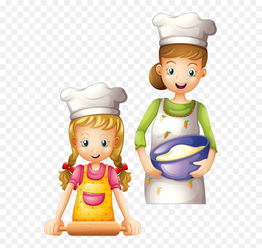 Download Kids Cooking Clipart Cooking - Mother And Daughter Baking Clipart Emoji,Cooking Clipart