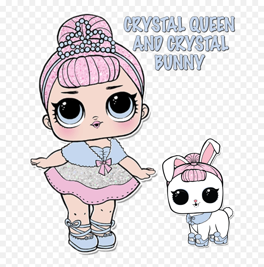 Lol Surprise Doll Coloring Pages U2013 Page 4 U2013 Color Your - Lol Crystal Queen Png Emoji,Lol Doll Clipart