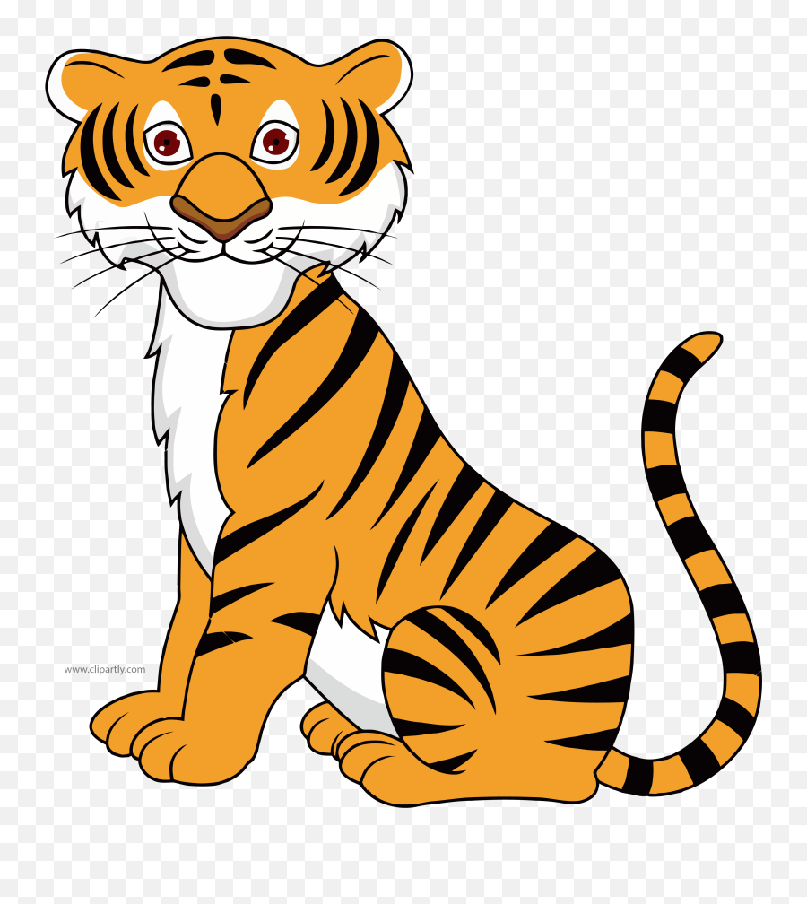 Tigger Cartoon Animal Clipart Png - Easy Cartoon Picture Of Tiger Emoji,Animal Clipart