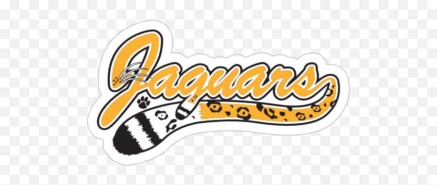 Jaguar Logo Type Mascot Sticker - Jaguar School Emoji,Jaguar Logo