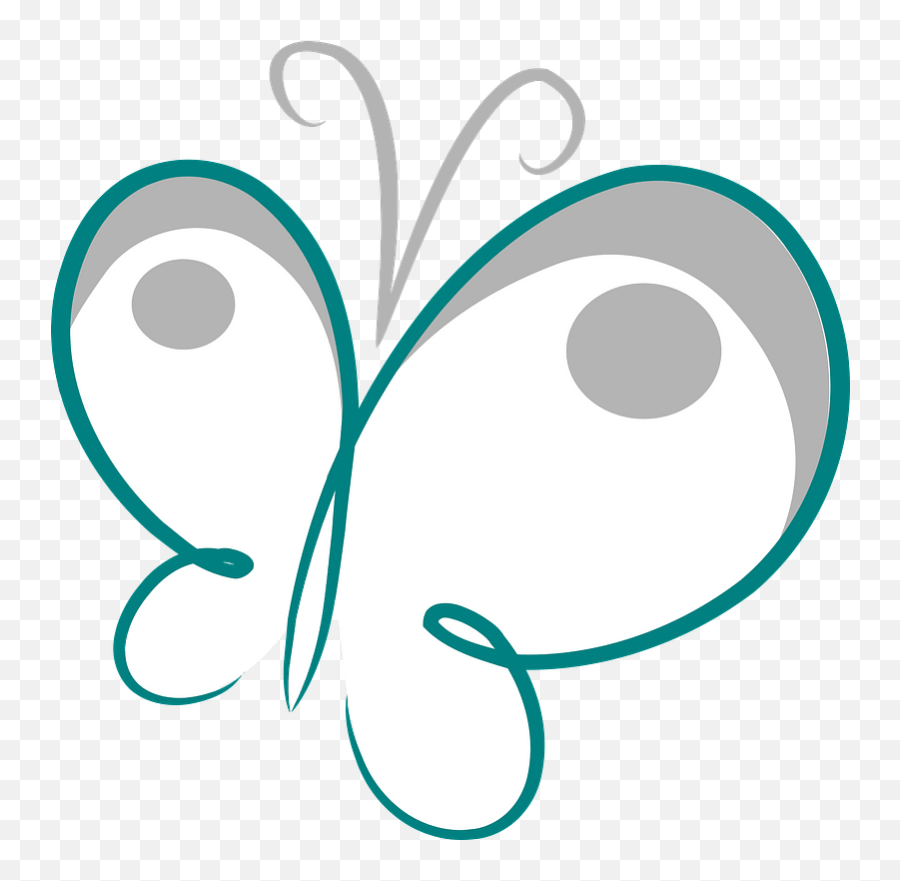 Butterfly Outline Clipart - Dot Emoji,Butterfly Outline Clipart
