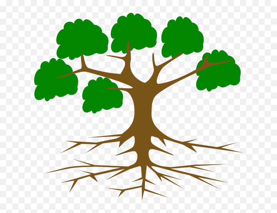 Tree With Roots Clipart Free Svg File Emoji,Roots Clipart
