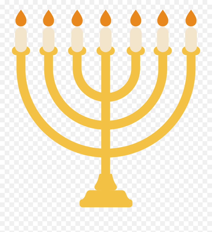 Menorah Clipart - Yahudi Religion Symbol Emoji,Hanukka Clipart