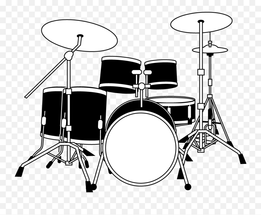 Download Drum Kit Png Clipart Picture Gallery Yopriceville - Outline Drum Set Svg Emoji,Drum Set Clipart