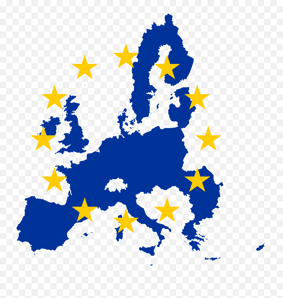 Europe Continent Clipart - Eu Map Flag Png Emoji,Europe Clipart