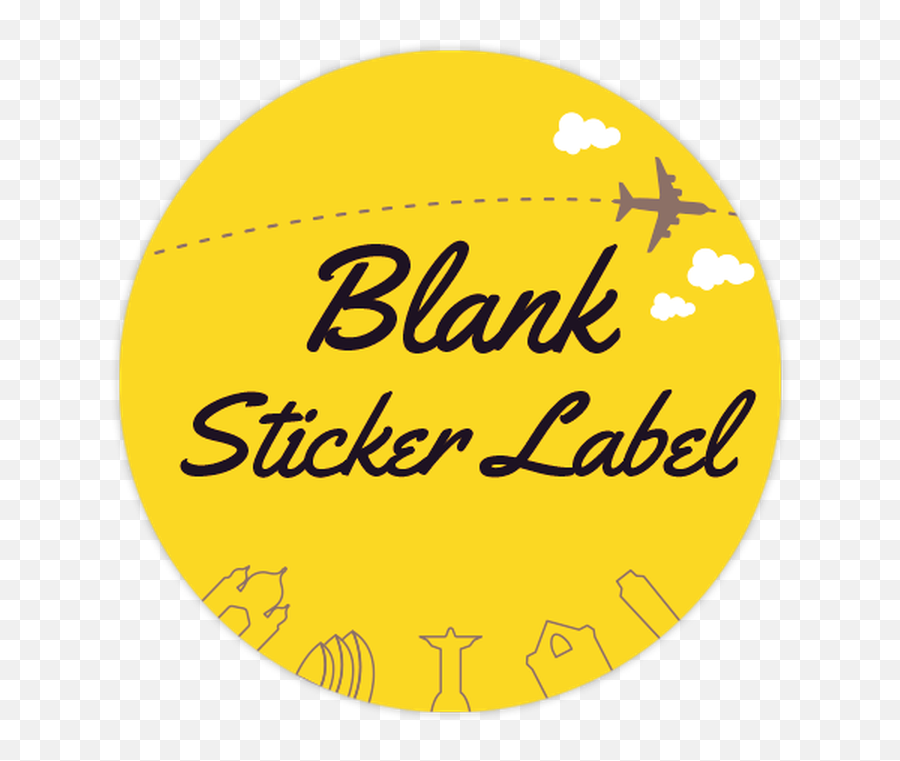 Blank Circle Sticker Labels Emoji,Blank Sticker Png