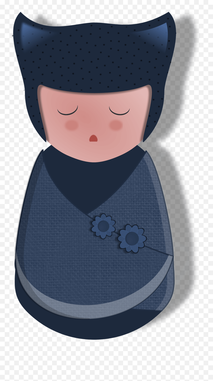 Japanese Doll Baby Clipart Emoji,Baby Doll Clipart