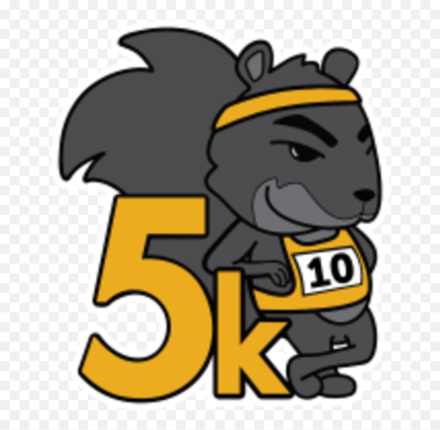 Black Squirrel 5k Race 2021 - Kent Oh 5k Running Emoji,Squirrel Logo