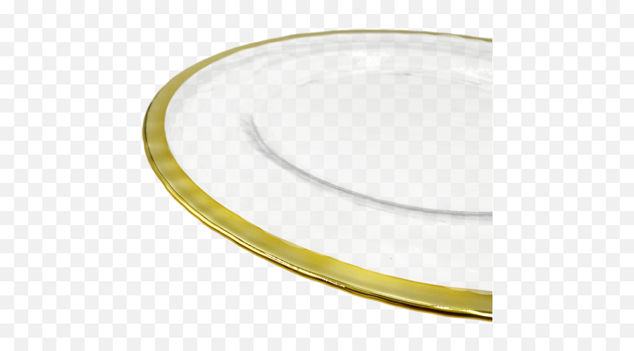 Halo - Glass Charger Plate In Gold Emoji,Plate Transparent