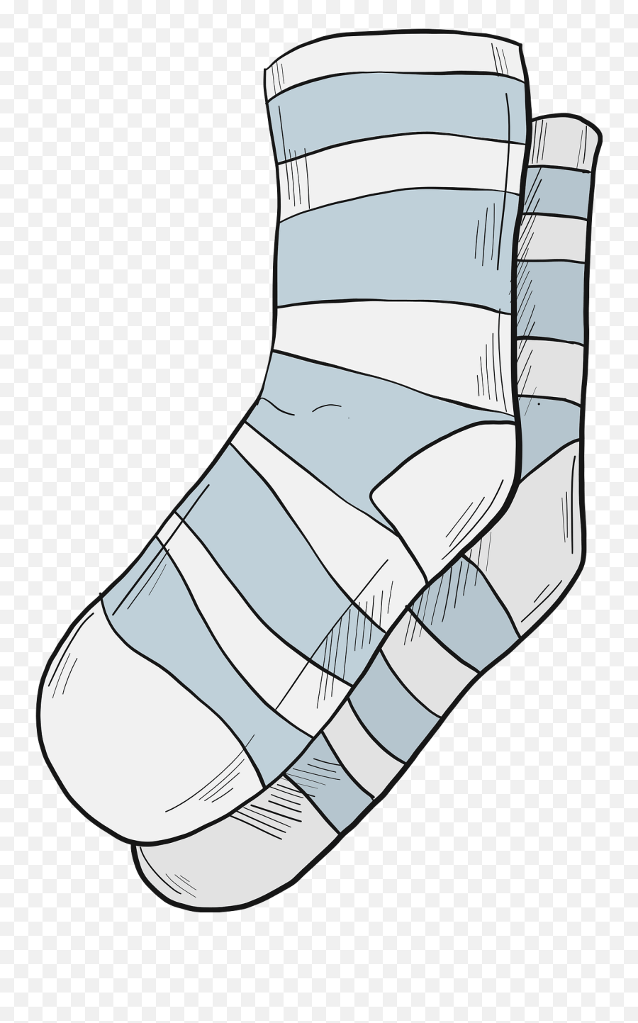 Striped Socks Clipart - Striped Socks Clipart Emoji,Socks Clipart