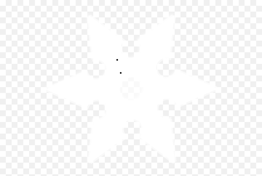 Ninja Shirken Star White Clip Art At Clkercom - Vector Clip Emoji,Ninja Clipart Black And White