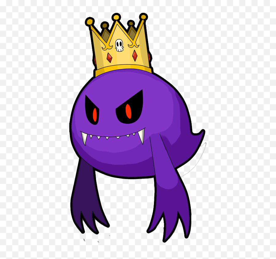 Download Hd Dark King Boo By Deadly - Mario Dark Boo Emoji,Mario Boo Png