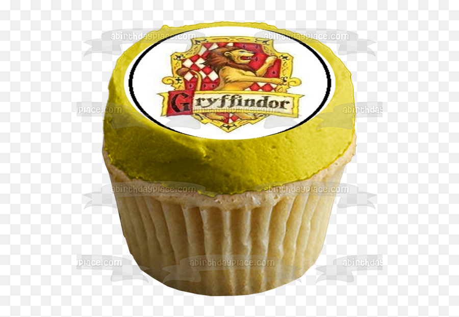 Harry Potter Gryffindor Crest Lion Edible Cupcake Topper Images Abpid27588 Emoji,Griffindor Logo
