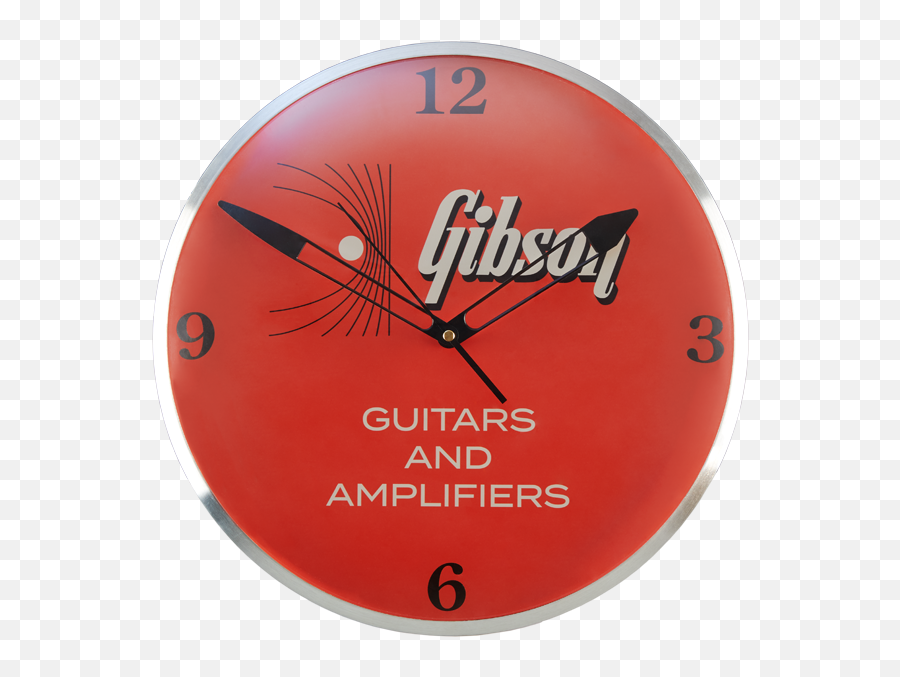 Gibson Vintage Lighted Wall Clock - Kalamazoo Orange Emoji,Red Circle With Slash Png