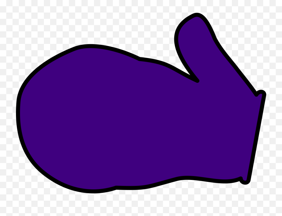 Purple Mitten Clip Art At Clker - Purple Mitten Clipart Emoji,Mitten Clipart