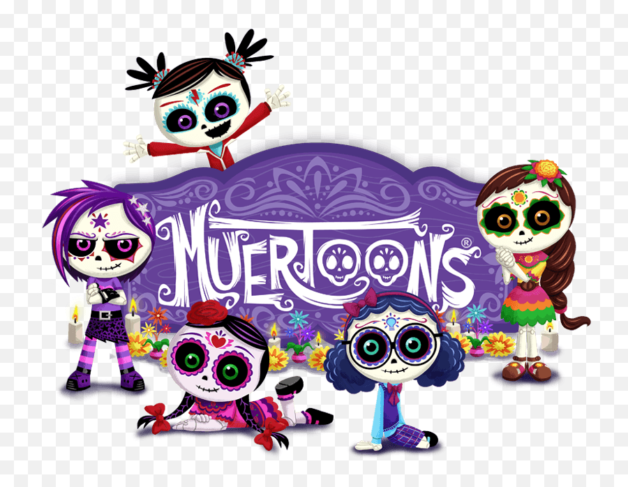 Muertoons Sugar Skulls Day Of The Dead Halloween - Día De Muertoons Png Emoji,Dia De Los Muertos Clipart
