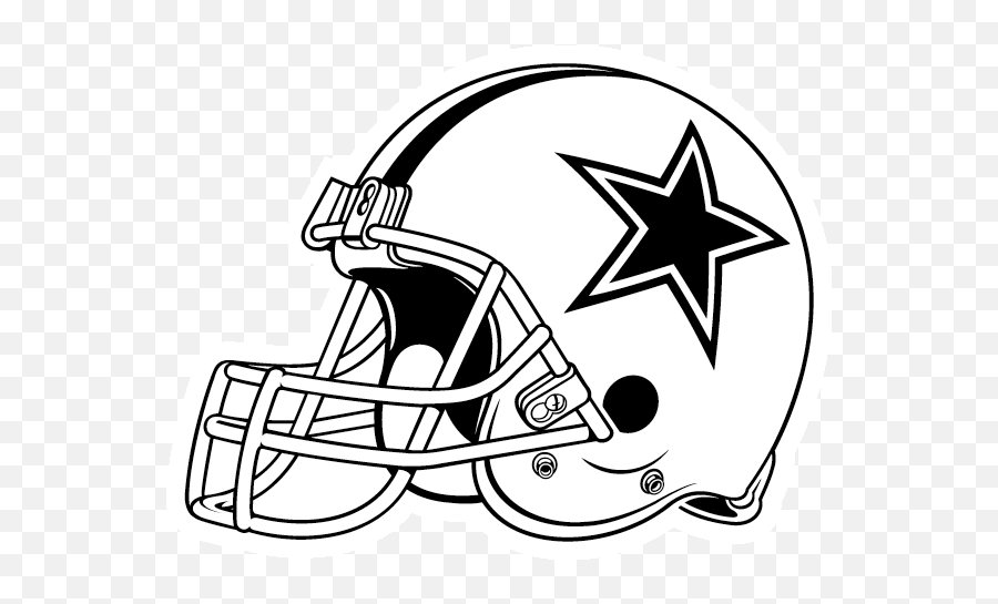 Cowboys Helmet - Black And White Cowboys Helmet Emoji,Dallas Cowboys Logo