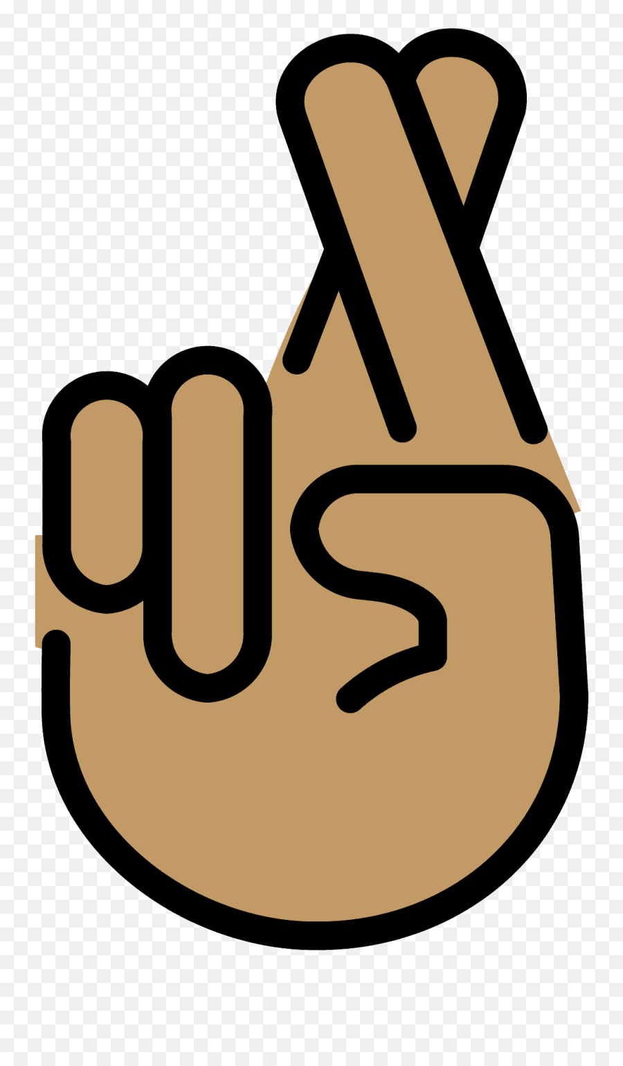 Crossed Fingers Emoji Clipart Free Download Transparent - Emojis De Dedos Cruzados De Piel Clara,Fingers Clipart