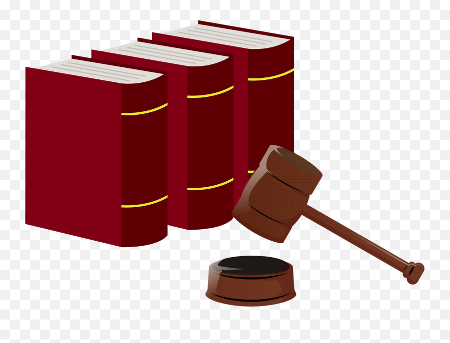 Trial Statute Books And Gavel Clipart - Trial Clipart Emoji,Gavel Clipart