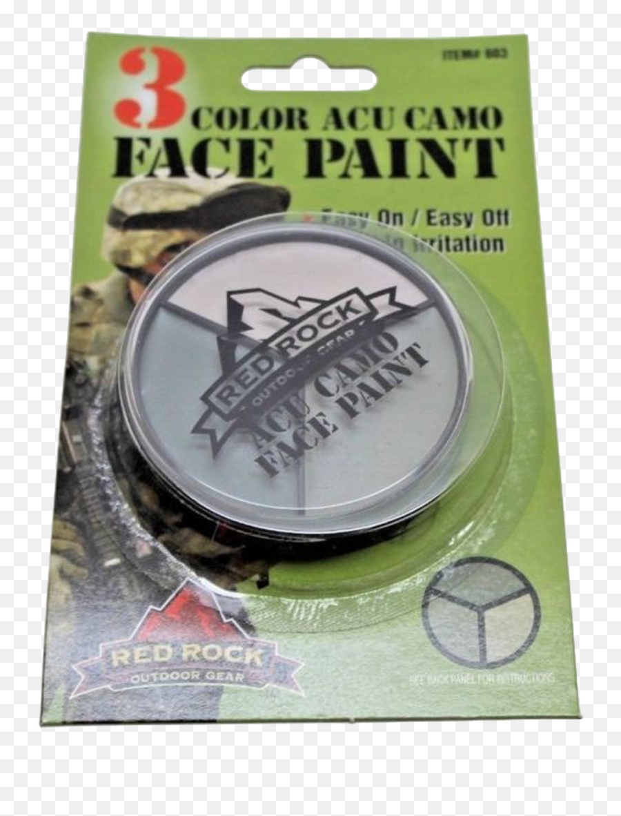 Red Rock 3 Color Acu Face Paint Emoji,Face Paint Png