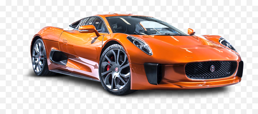 Jaguar C X75 James Bond Orange Car Png Image - Purepng Carbon Fibers Emoji,Orange Png