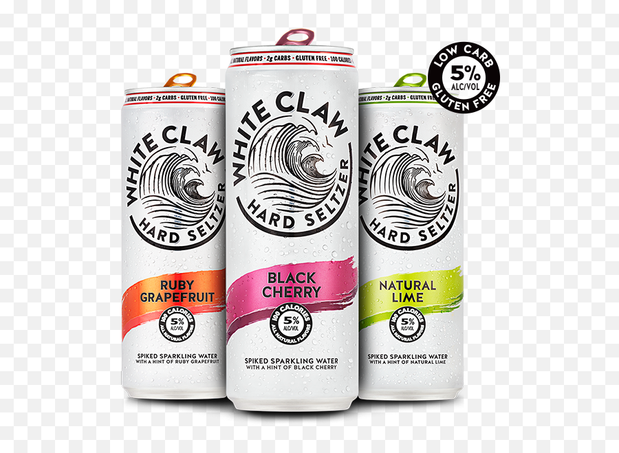 Download Picture Of Three Cans Of White Claw Hard Seltzer Emoji,White Claw Logo Png