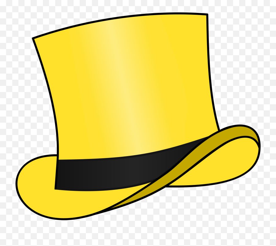 Pink Clipart Top Hat Picture - Yellow Thinking Hat Png Emoji,Top Hat Clipart