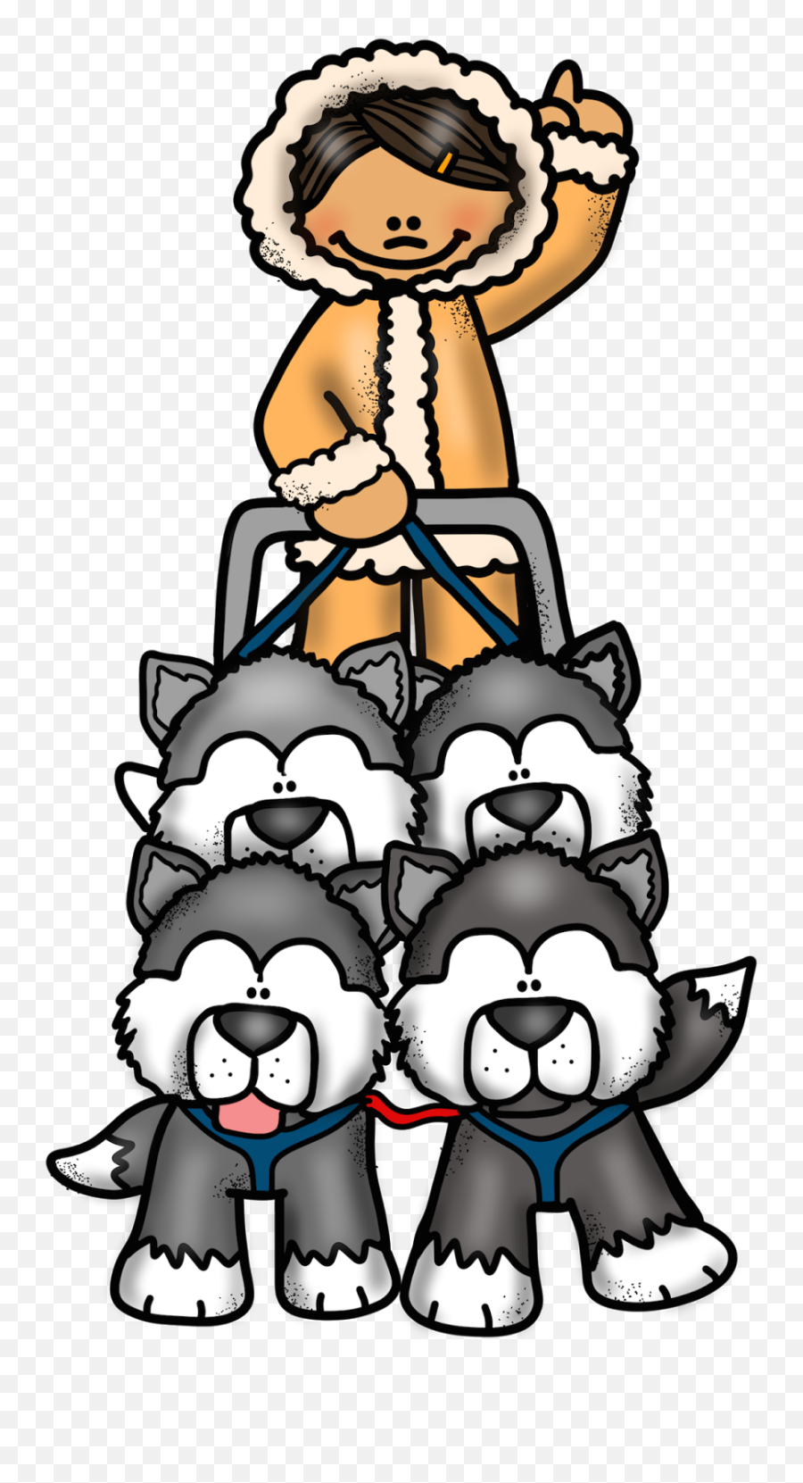 Sled Dogs Clipart Png Image With No - Musher Sled Dog Clipart Emoji,Dogs Clipart
