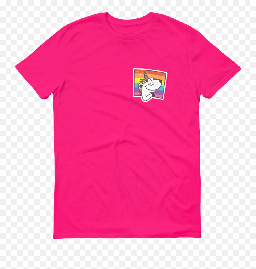 Hot Pink - Unicorn Logo The Coding Train Online Store Short Sleeve Emoji,Unicorn Logo
