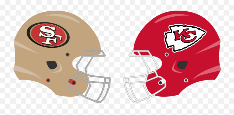 Helmet 49ers Vs Chiefs Helmet Png - Chiefs Vs 49ers Transparent Emoji,49ers Logo Png