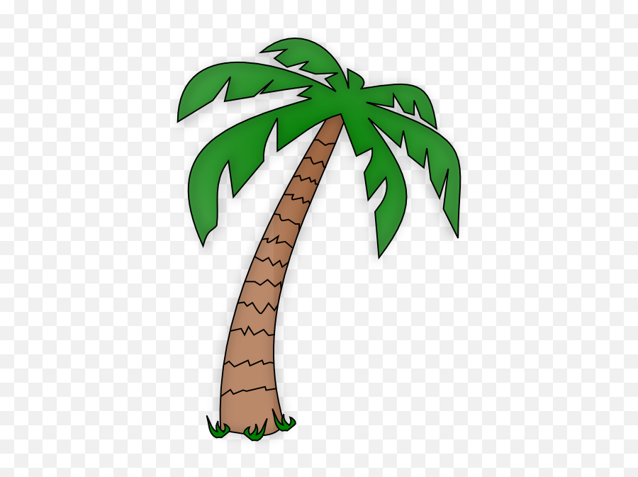 Palm Tree Clip Art At Clker - Clipart Transparent Background Palm Tree Png Emoji,Palm Trees Clipart