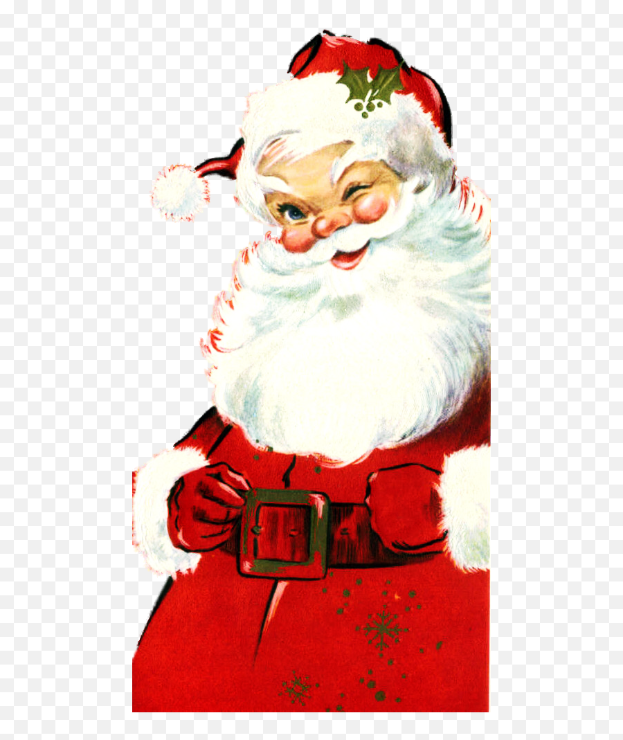 Imagimeris - Christmas Vintage Santa Emoji,Santa Face Clipart