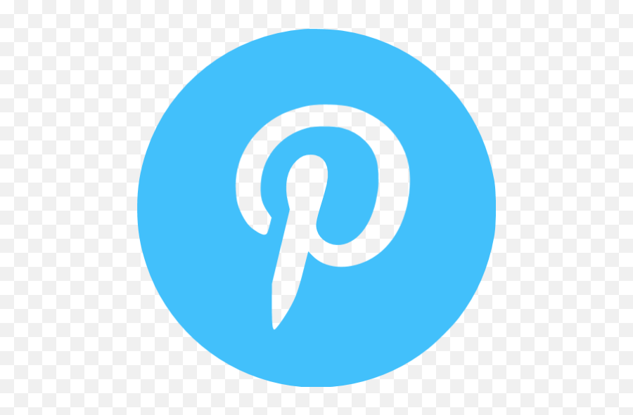 Caribbean Blue Pinterest 4 Icon - Free Caribbean Blue Social Transparent Purple Pinterest Logo Emoji,Pinterest Icon Png