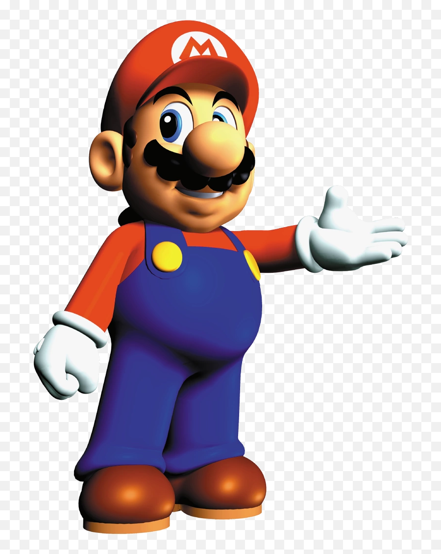 Super Mario 64 Mario Png Png Image With - Artwork Mario 64 Mario Emoji,Super Mario Png