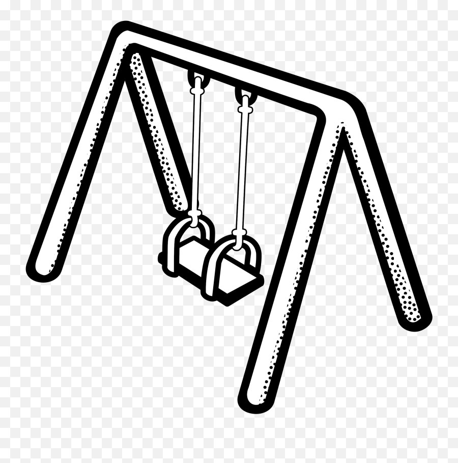 Playground Clipart See Saw - Black And White Picture Of Playground Swing Clipart Black And White Emoji,Playground Clipart