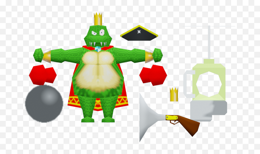 King K - Smash Bros 64 King K Rool Emoji,King K Rool Png