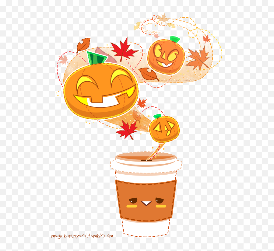 Pumpkin Spice Latte - Pumpkin Spice Latte Cartoon Pumpkin Spice Coffee Cute Cartoon Emoji,Spice Clipart