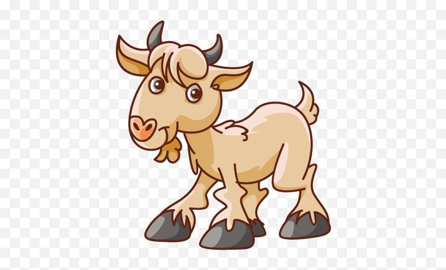 Cartoon Goat Transparent Background Png Emoji,Goat Transparent Background