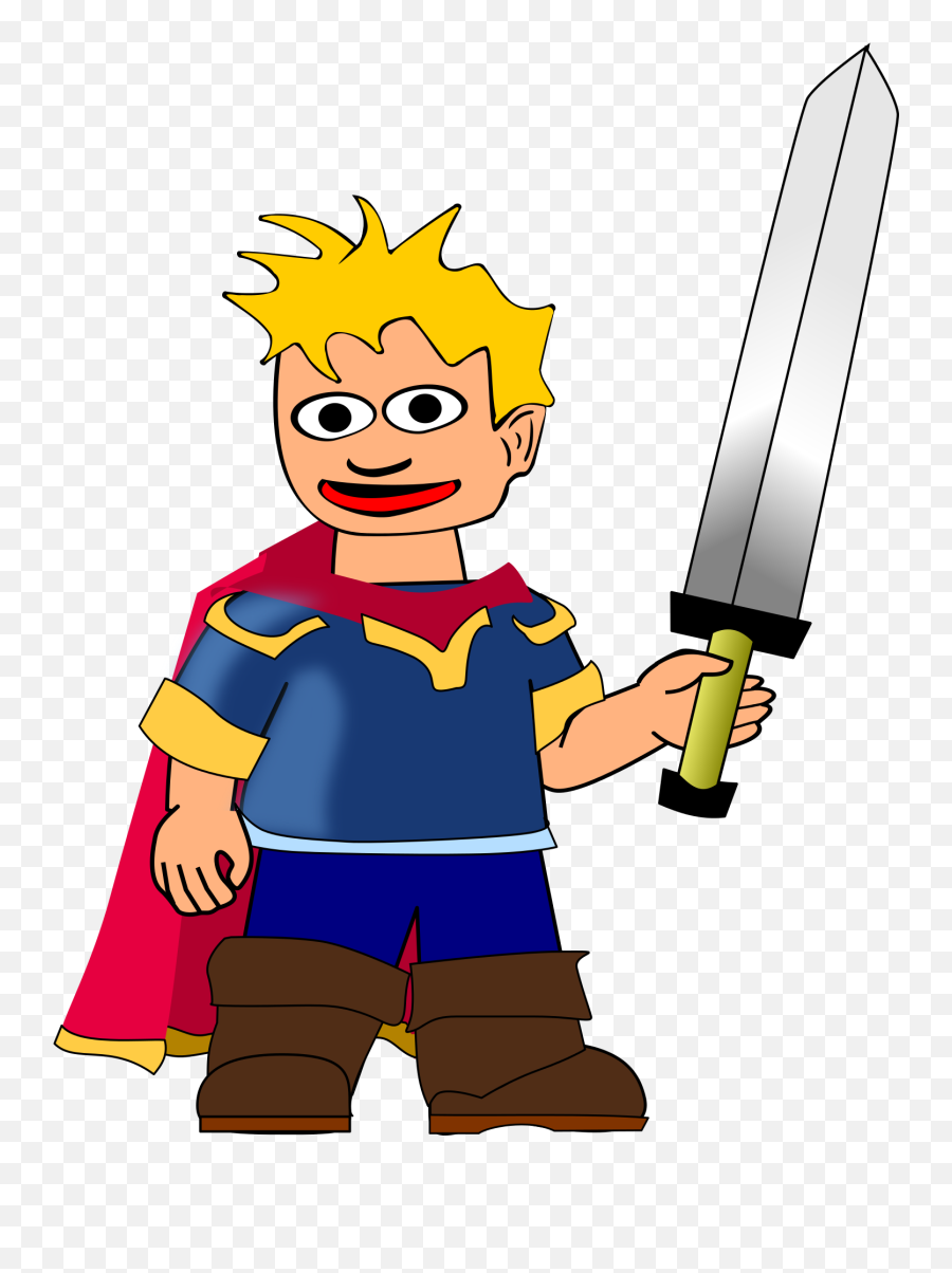 Drawing Of A Knight With A Sword On A White Background Free Emoji,Knight Sword Clipart