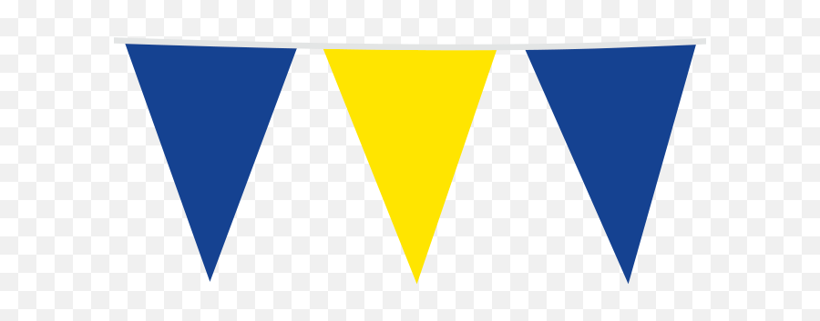Giant Bunting Pe 10m Blue U0026 Yellow - Size Flags 30x45cm Emoji,Bunting Clipart
