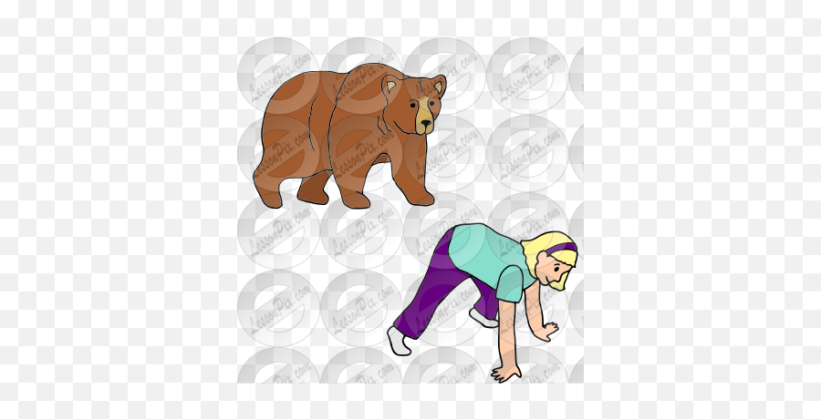 Bear Walk Picture For Classroom Therapy Use - Great Bear For Running Emoji,Walk Clipart