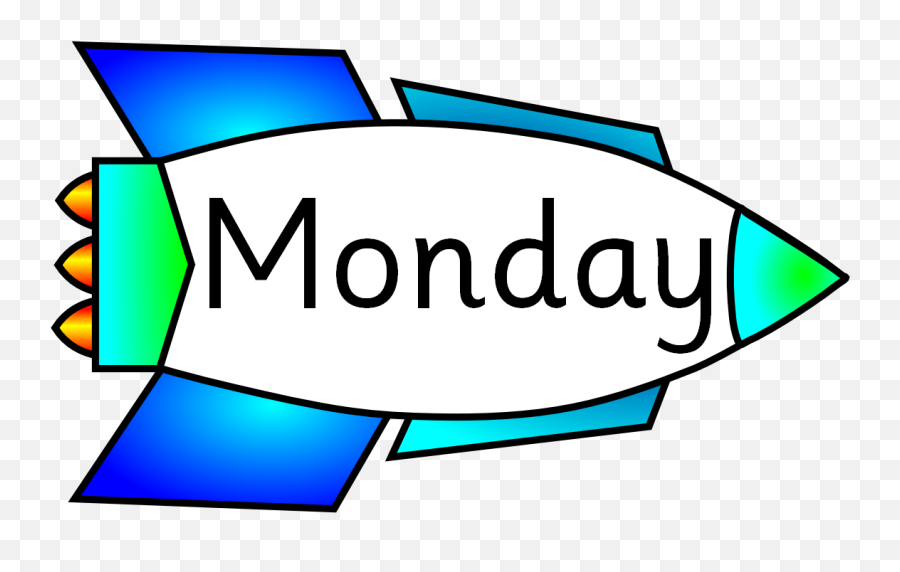 Days Of The Week Monday - 1st Ordinal Number Emoji,Monday Clipart