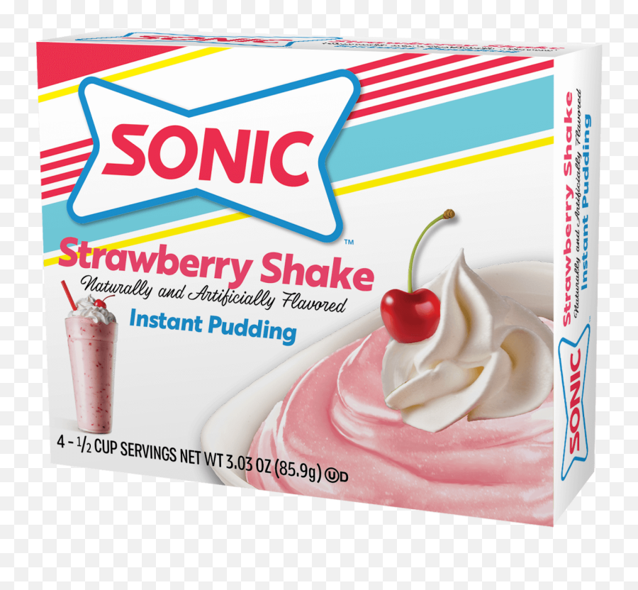 Sonic - Strawberry Shake Pudding Jelsert Sonic Chocolate Shake Pudding Emoji,Sonic Transparent