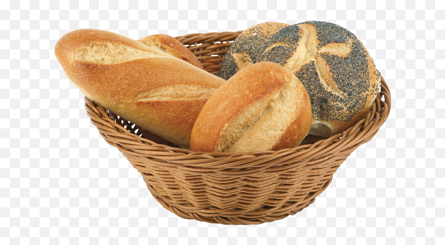 Download Display Ware - 15 Round Polyrattan Bread Basket French Bread On Basket Emoji,Bread Transparent Background